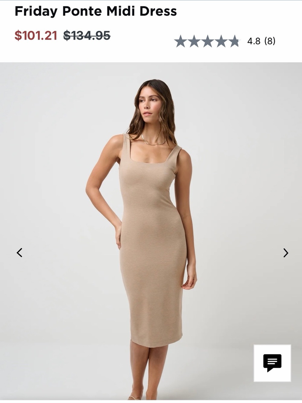 Travis Mathew Beige Midi Dress Size M